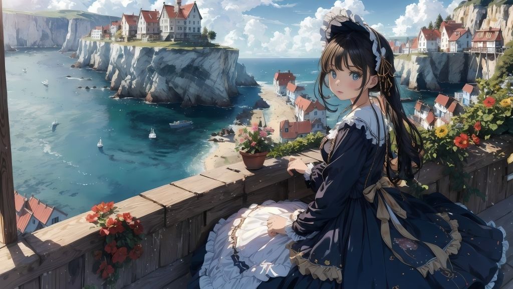 海辺のロリィタ少女イラスト集