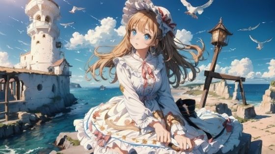 甘ロリ美少女イラスト集です【海辺のロリィタ少女イラスト集】