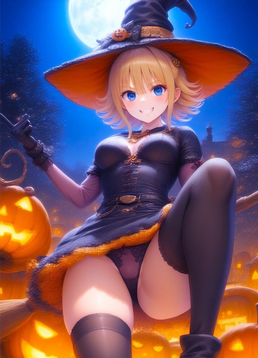 アイドルのハロウィン魔女コス！