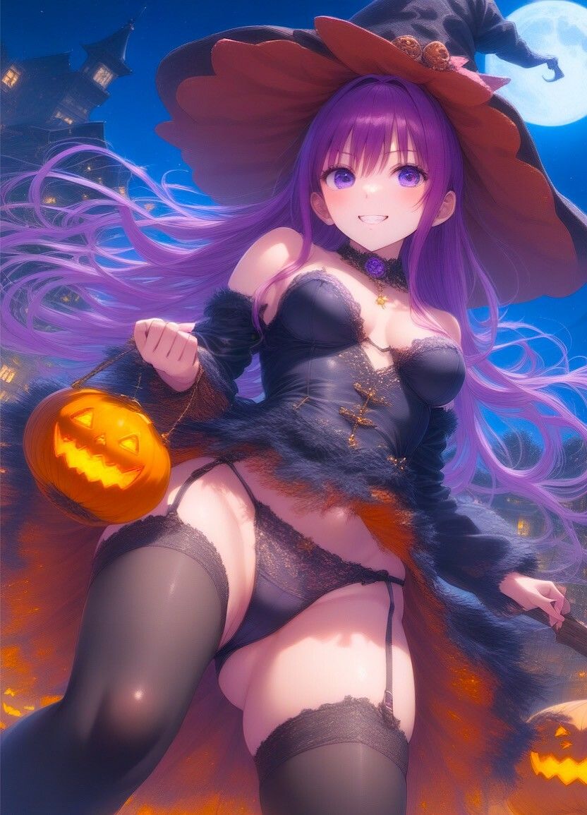 アイドルのハロウィン魔女コス！