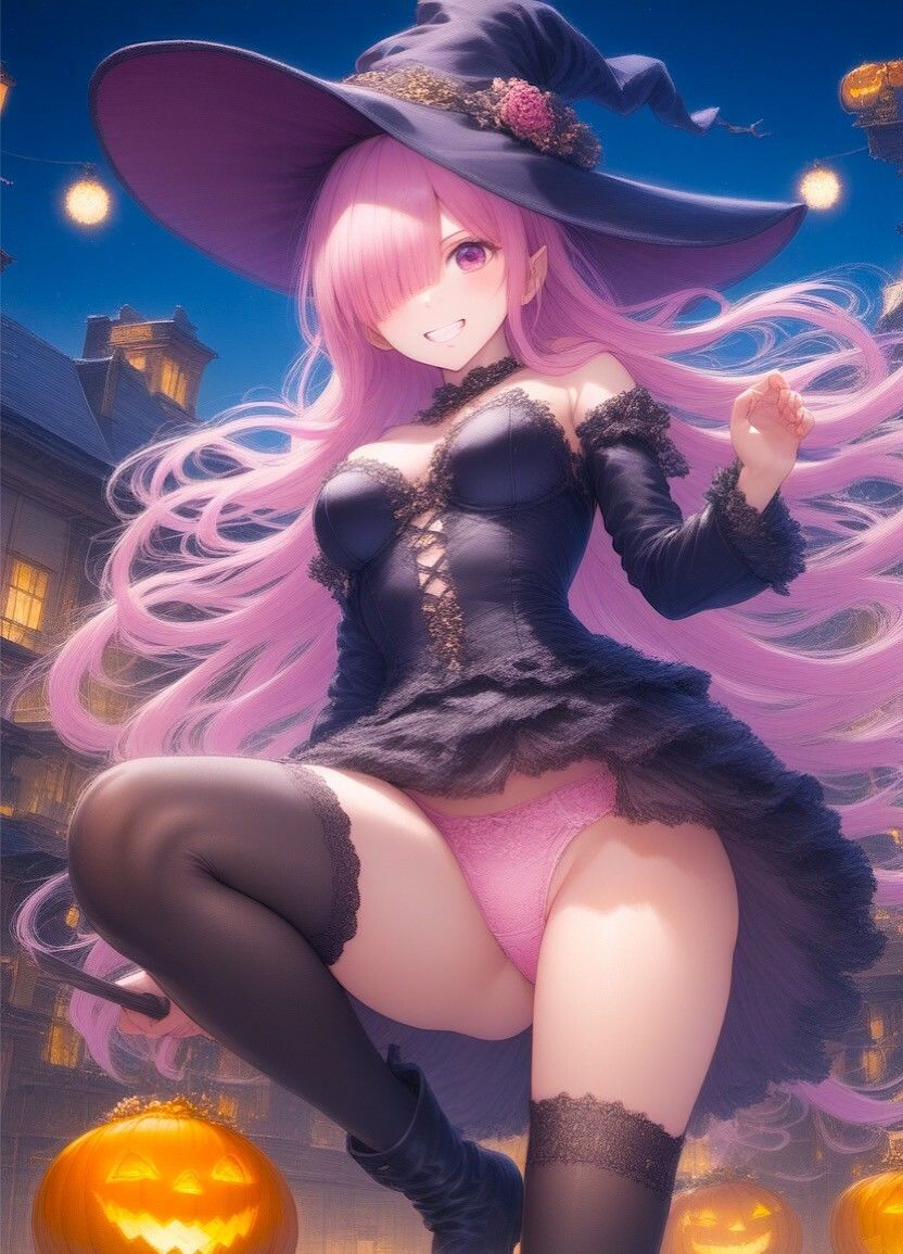 アイドルのハロウィン魔女コス！