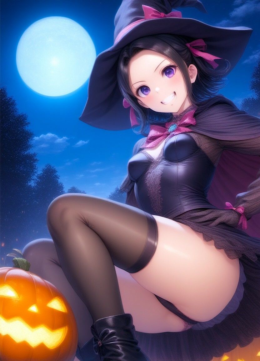 アイドルのハロウィン魔女コス！