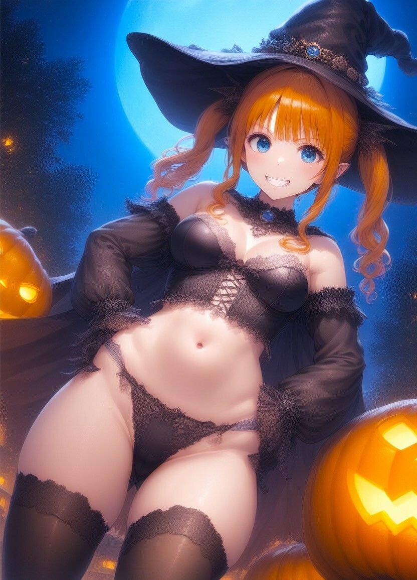 アイドルのハロウィン魔女コス！