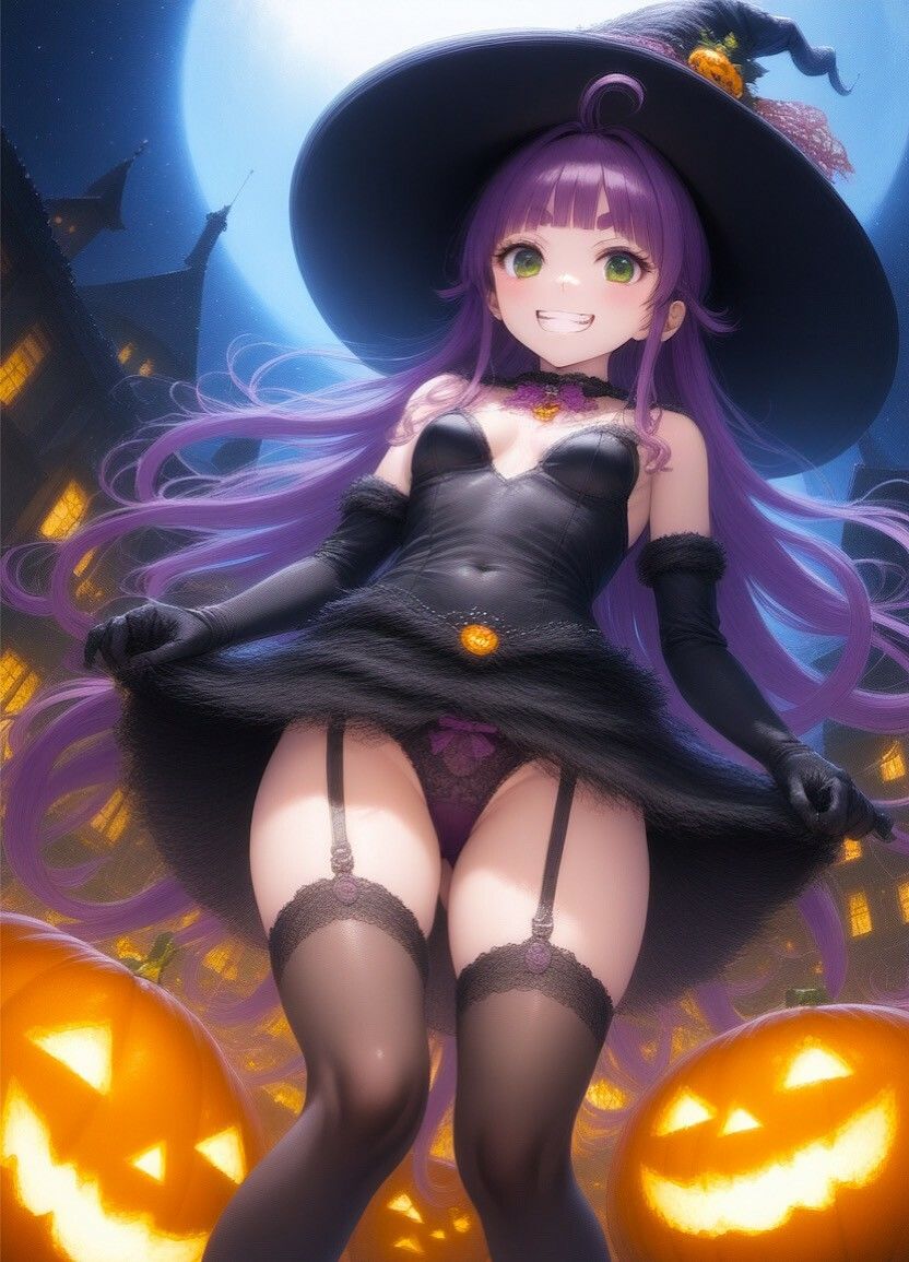 アイドルのハロウィン魔女コス！