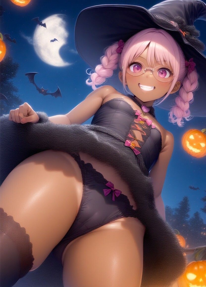 アイドルのハロウィン魔女コス！