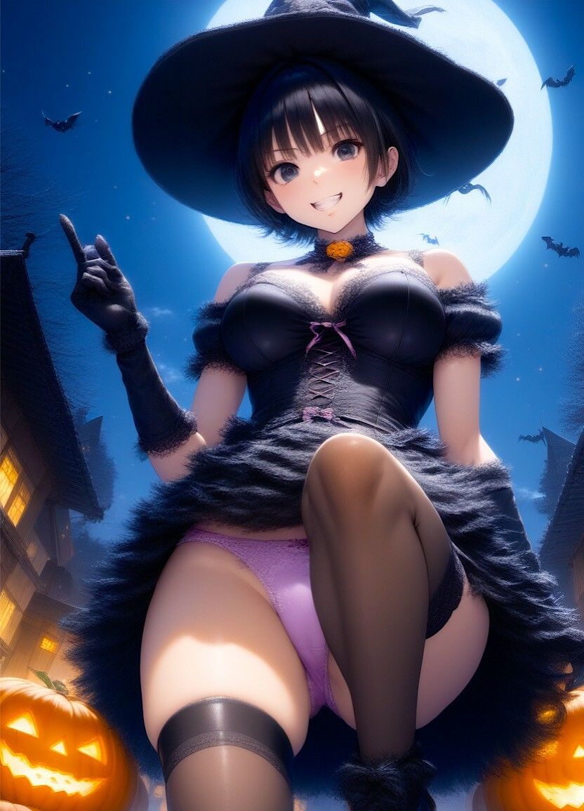 アイドルのハロウィン魔女コス！