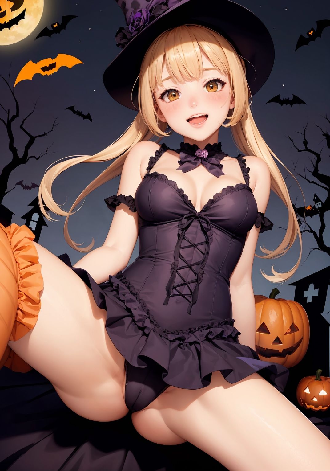 【ハロウィン美少女AIイラスト集】AIHALLOWEENMODE【PNG97枚/PDF付】6