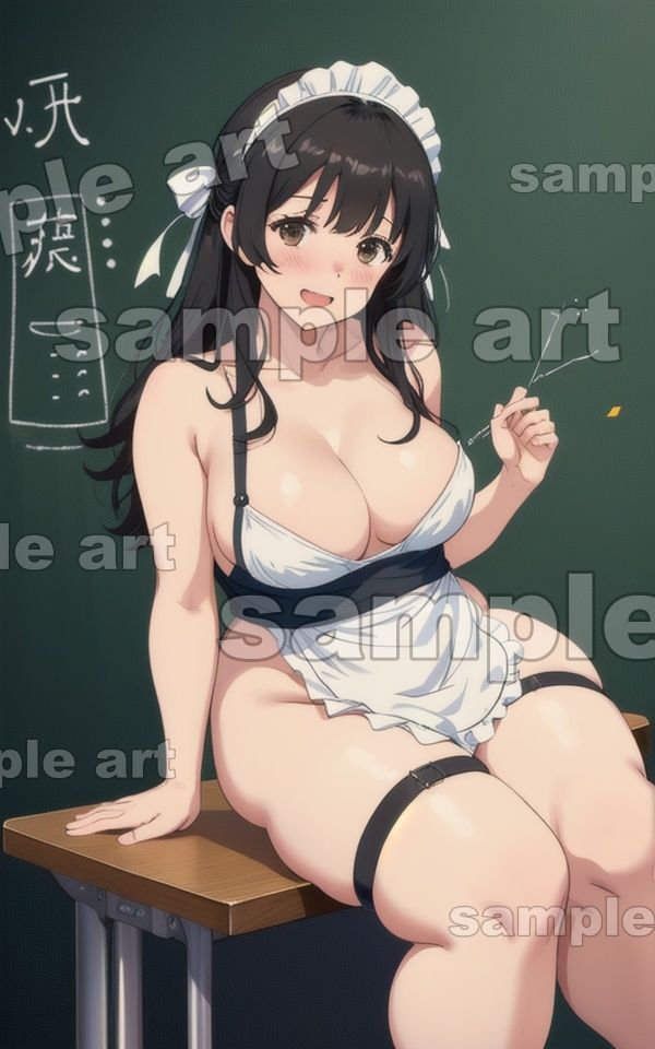 文化祭でメイドの格好スペシャル！爆乳JKのメイドを脱がせて触り放題に先生も行列