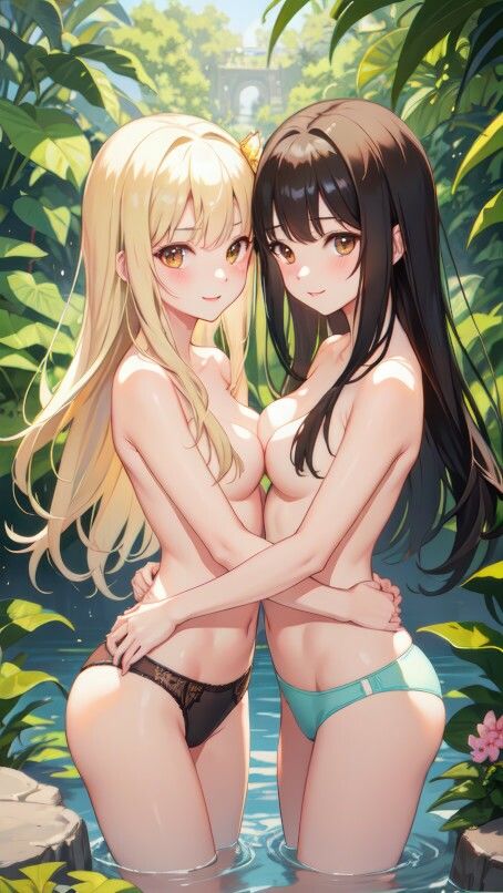 女の子2人（百合）の貝合わせセクシーイラスト待ち受けコレクション Vol.1 画像4