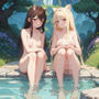 女の子2人（百合）の貝合わせセクシーイラスト待ち受けコレクション Vol.1