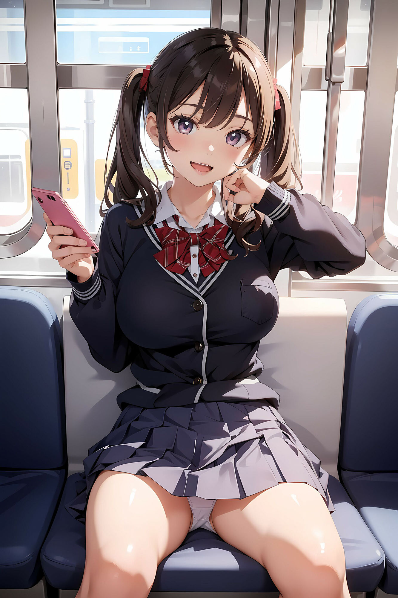 電車でJKパンチラ集 画像5