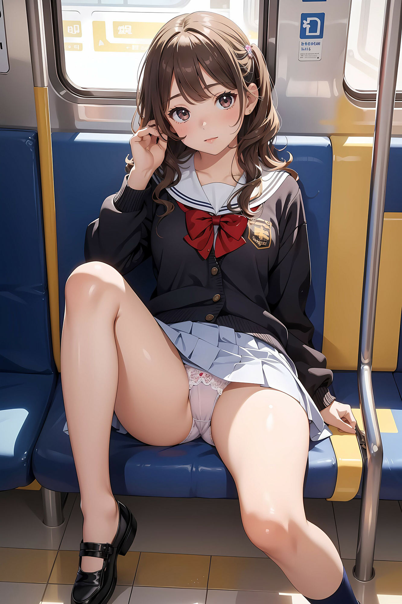 電車でJKパンチラ集 画像8