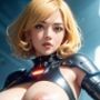 【AIグラビア巨乳美女写真集】Vol.16金髪サイボーグの天使さん センシティブ
