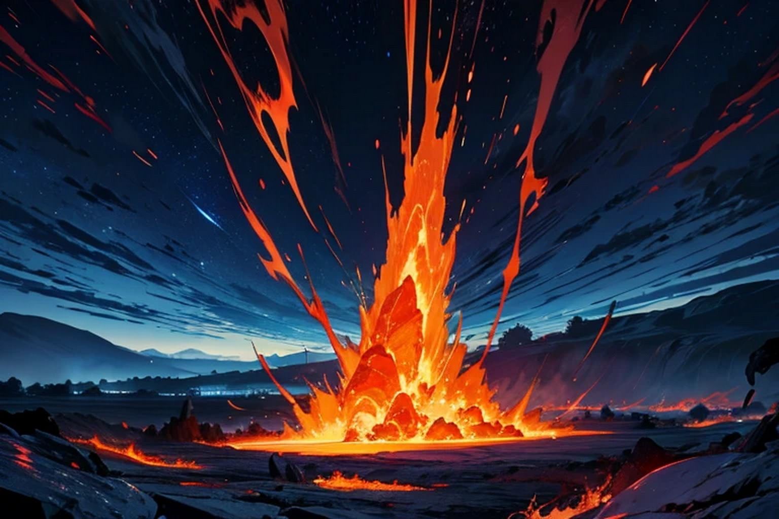 火山・隕石 背景素材 画像4