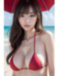 AI美女写真集「夏！ビキニ」No.2赤ビキニ 画像1