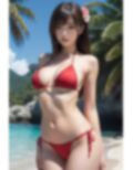 AI美女写真集「夏！ビキニ」No.2赤ビキニ 画像2