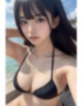 AI美女写真集「夏！ビキニ」No.3黒ビキニ 画像4