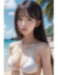 AI美女写真集「夏！ビキニ」No.4白ビキニ 画像2