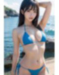 AI美女写真集「夏！ビキニ」No.5青ビキニ 画像1