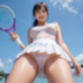 生パンツで練習するテニス女子たち 画像4