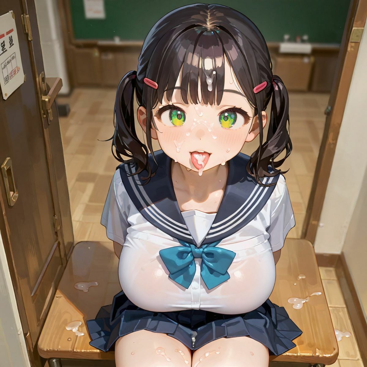 むちむち爆乳制服ギャルと教室で濃厚セッ〇ス！03_8