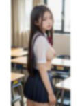 AI写真集グラビア42禁断の女子学生25:仮想教室のプリンセス青春ポートレート 画像4