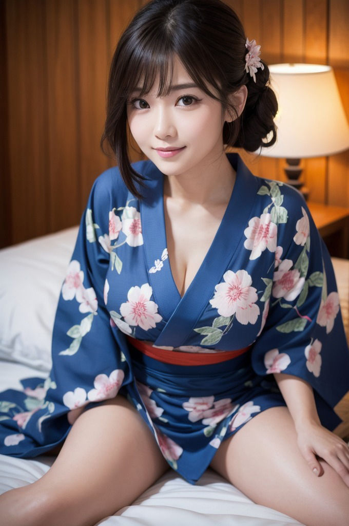 清楚な和服美女が夜は布団で乱れる_グラビア写真集 画像5