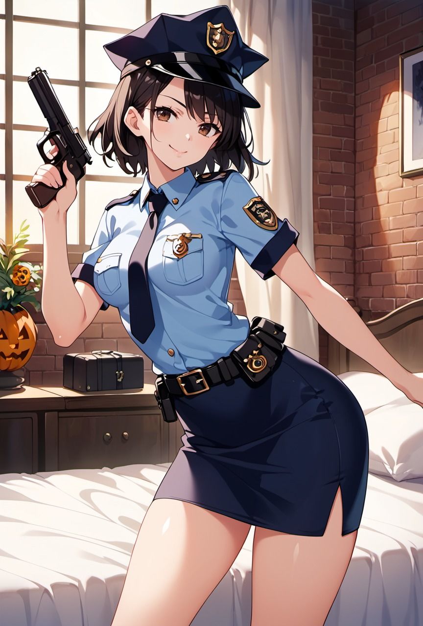 ハロウィンの警備担当の女性警察官がコスプレと勘違いした男にホテルに連れ込まれ堕ちてしまった件【女性警察官編】 画像1