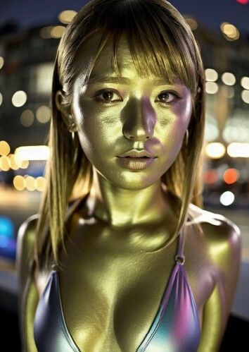 AI ゴールドに輝く 金粉美女！！129ページ