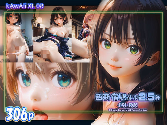 【kAwAIi】同人CG・AI『西新宿駅徒歩2.5分1SLDK（1SexyLoveDollKakehodai）』