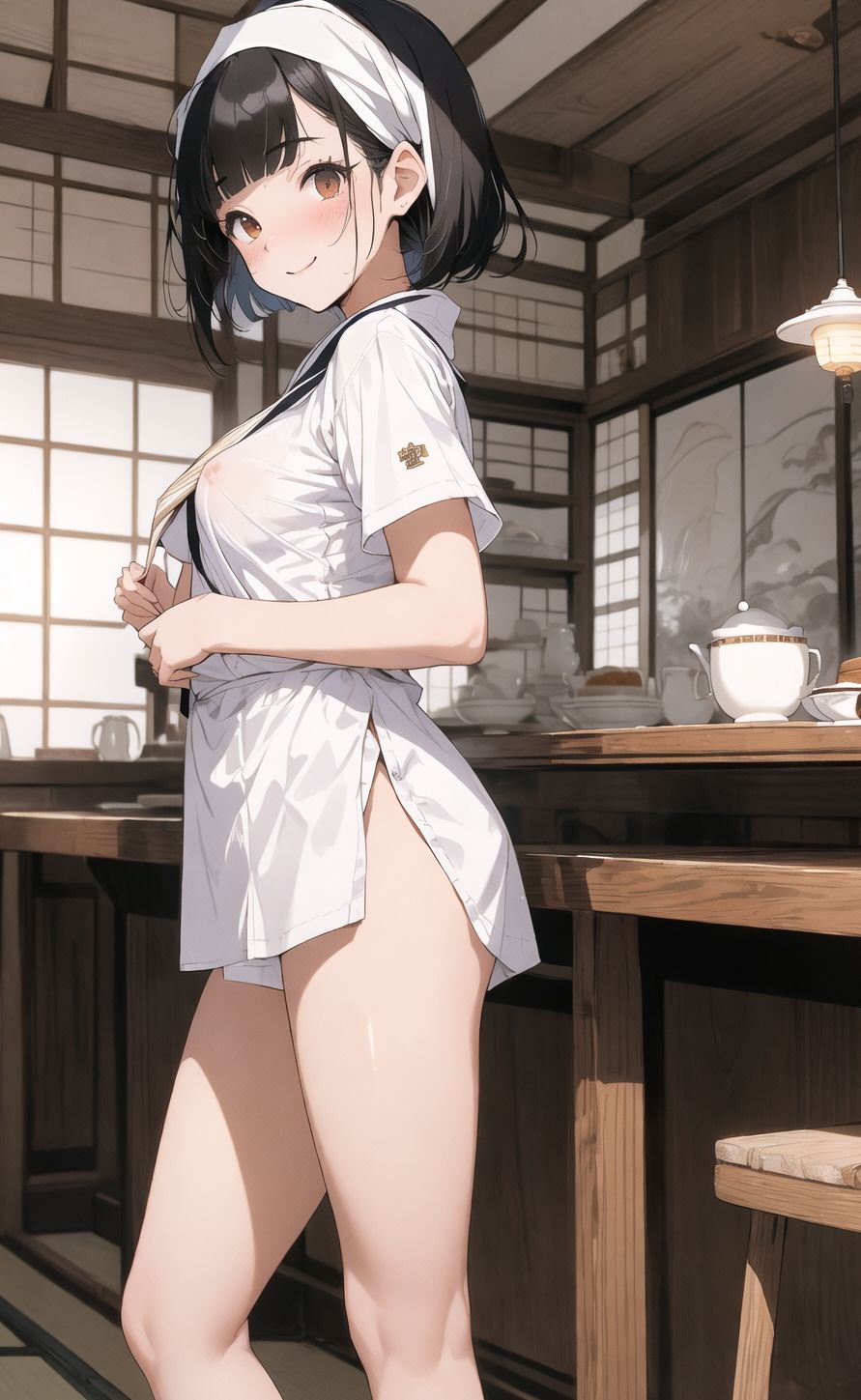 AIイラストCG集4 居酒屋の看板娘 画像4