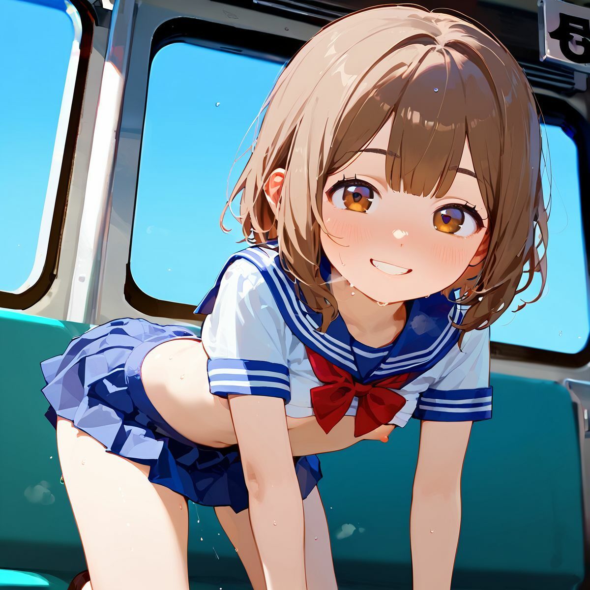 ちっぱい娘、電車痴●に沼る01 画像4