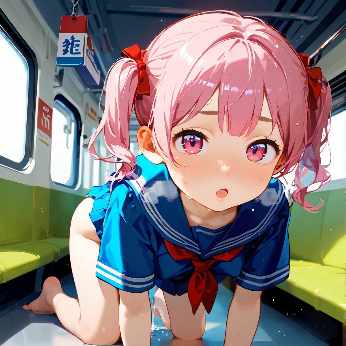 ちっぱい娘、電車痴●に沼る01 画像8