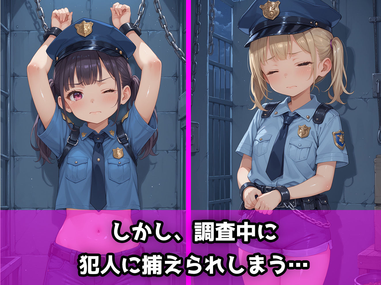 ロリっこつるぺた！つるぺた警察ちゃんたちを監禁中出し孕ませレ●プ_3