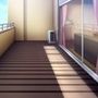 【背景素材】マンション ベランダ（6229_bg05a）【時間差分あり】