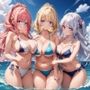 【セリフ付き】海でバイトを始めたら男はオレ一人だけ