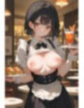 おっぱい丸出しメイド風店員集 画像1