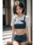 【へそ出しショートパンツ美女特集】AIグラビア写真集 画像2