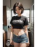 【へそ出しショートパンツ美女特集】AIグラビア写真集 画像3