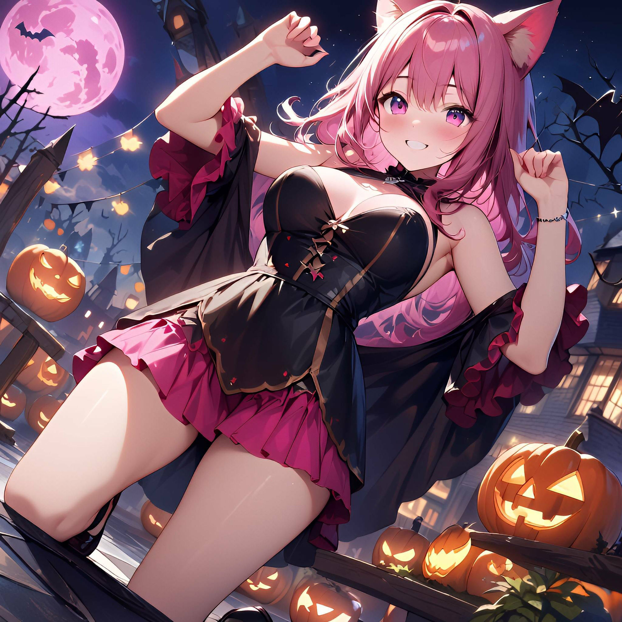 ハロウィンの魔法:猫耳娘たちの魅惑イラスト集4 画像5