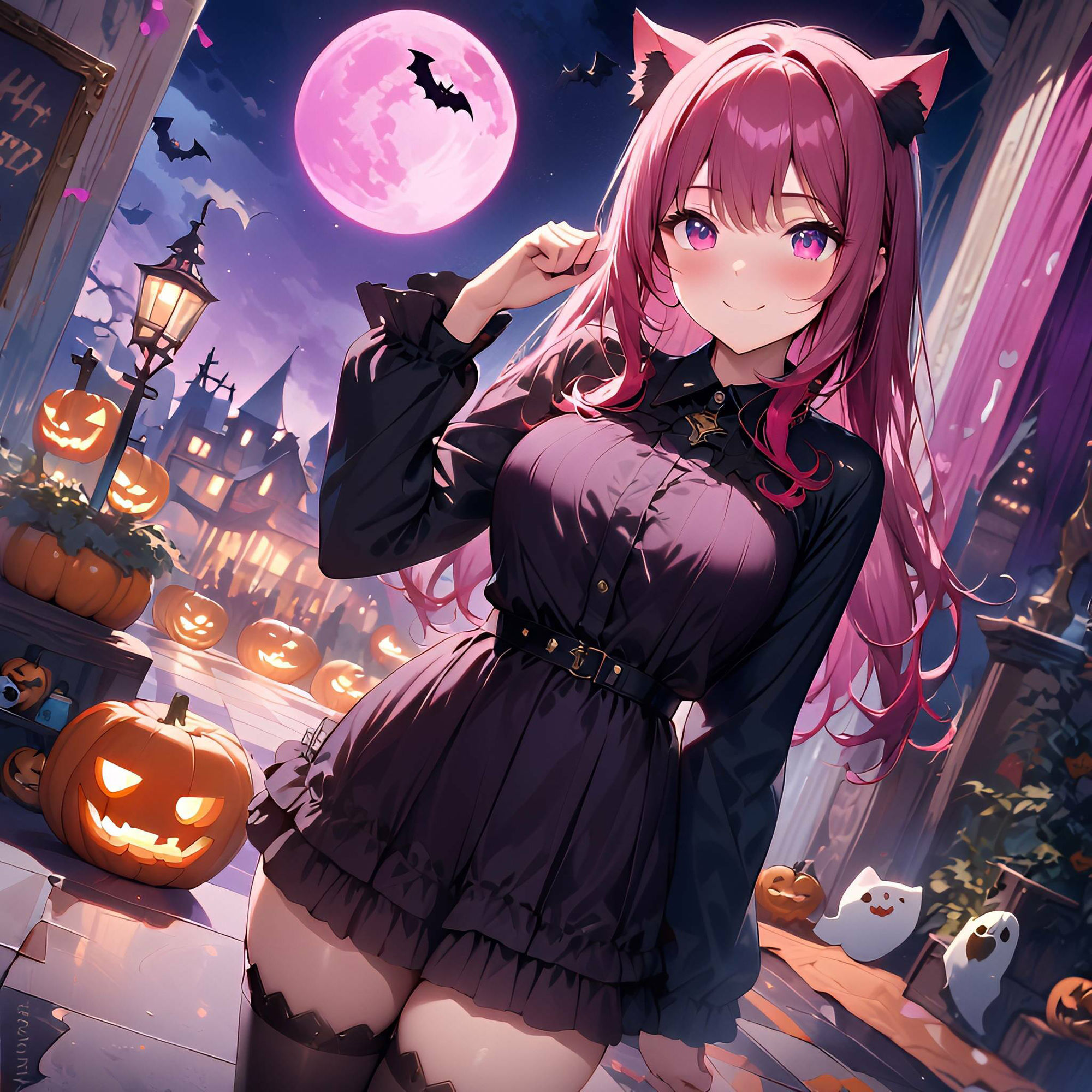 ハロウィンの魔法:猫耳娘たちの魅惑イラスト集4 画像7