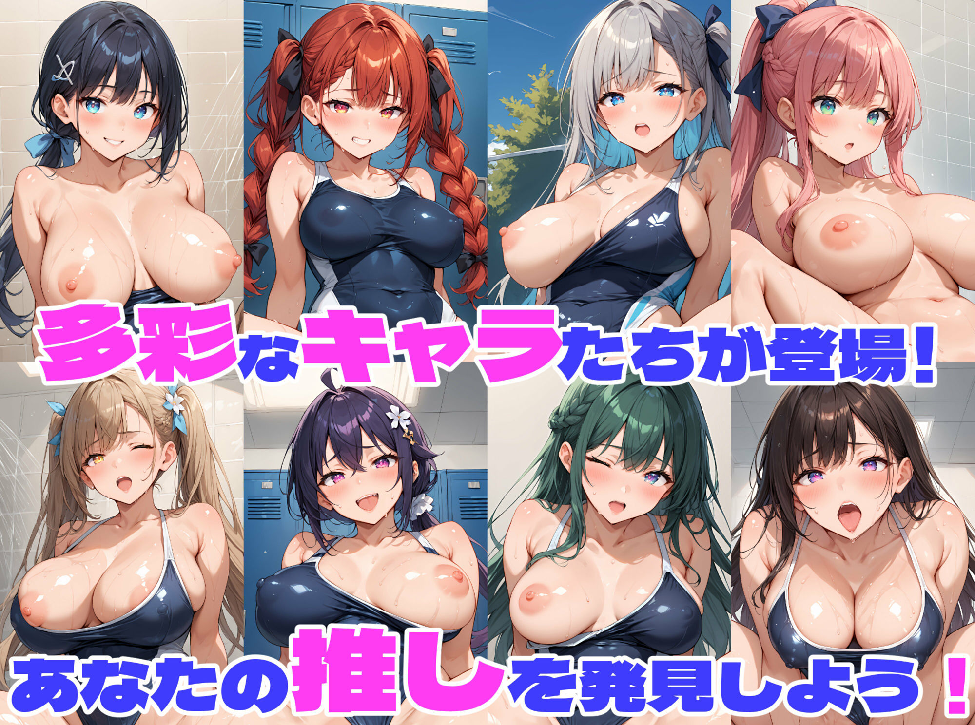 性育学園No.12〜爆乳スク水編〜爆乳JKとスクール水着でやりたい放題！【CG500枚】 画像3