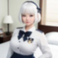 【超美麗高画質】白髪巨乳美少女のエロ画像集 画像1