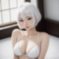 【超美麗高画質】白髪巨乳美少女のエロ画像集 画像2