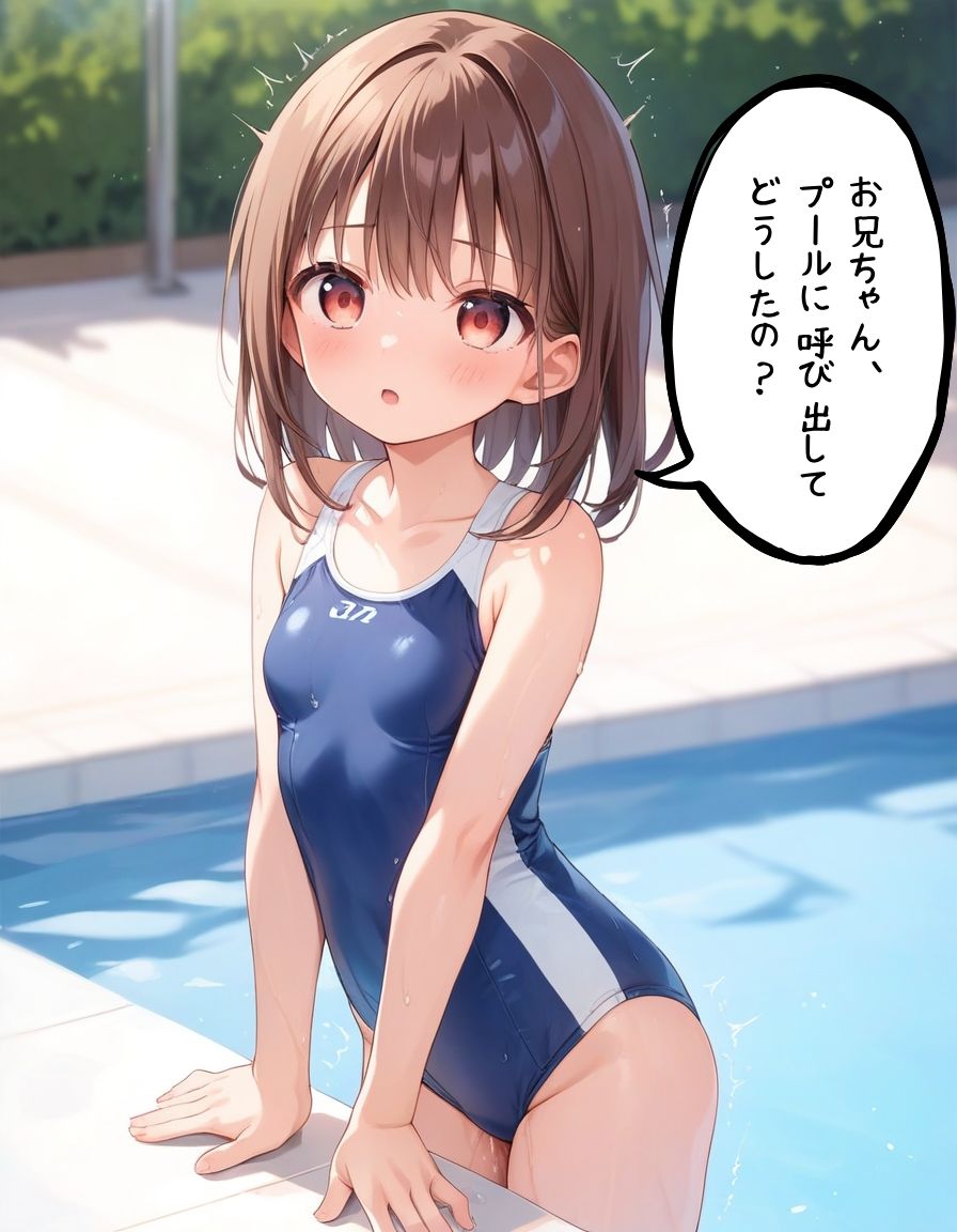 スクール水着でおにいちゃんと秘密の生ハメ撮影会【全ページセリフ付き】 画像1