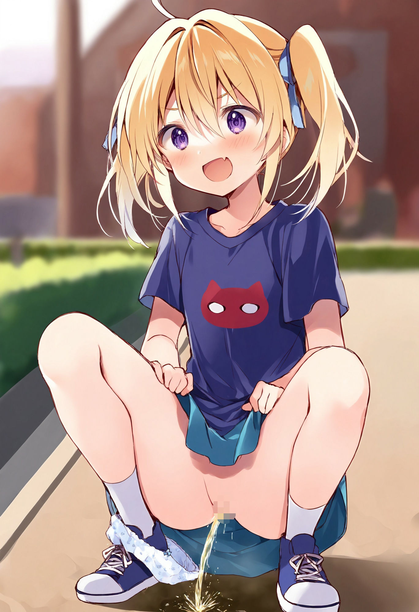 外でおしっこするのが大好きな女の子