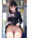 電車でパンティーを見せてくるギャル 画像2