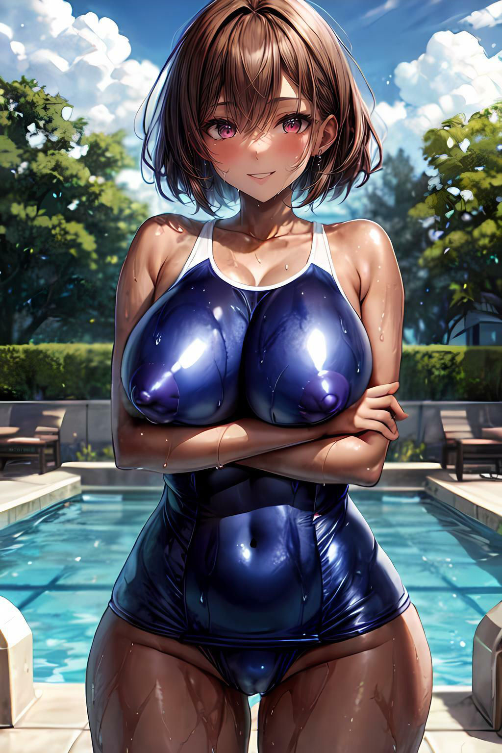 爆乳スクール水着イラスト集 画像7