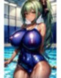 爆乳スクール水着イラスト集 画像1