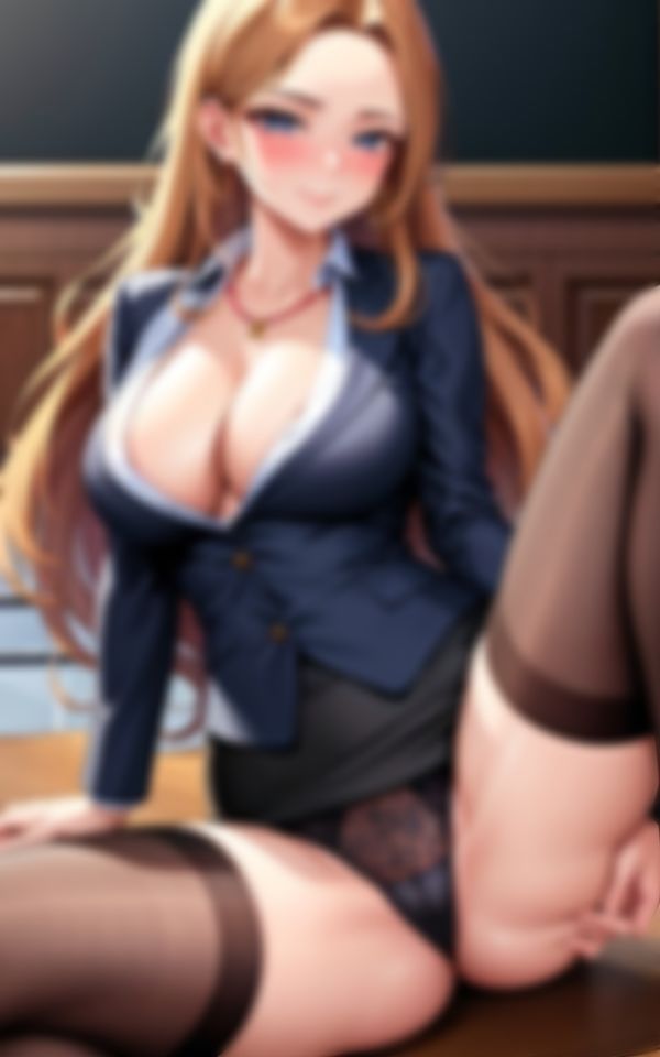 エチエチすぎる淫乱巨乳教師が童貞くんをたっぷり色仕掛け 画像2